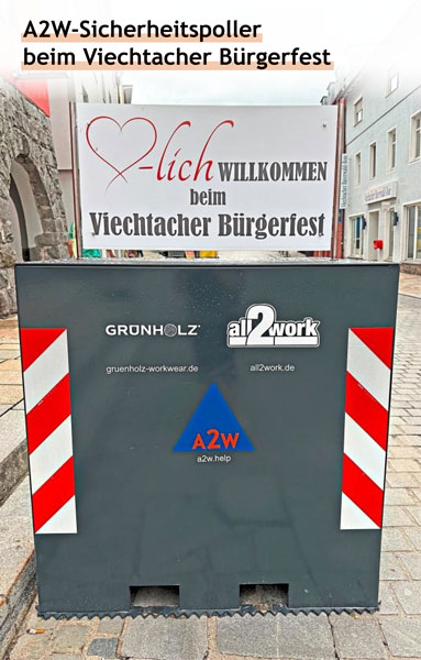vichtach-poller-klein Mobile Fahrzeugsperren von A2W sorgen für Sicherheit beim Bürgerfest Viechtach